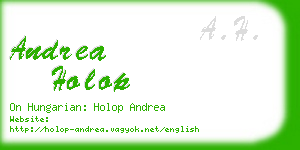 andrea holop business card